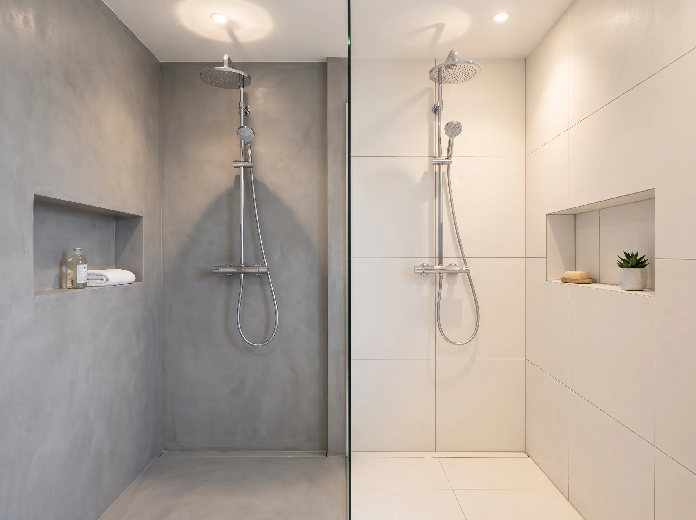 Mikrozement oder Fliesen in der Dusche: Was passt besser?