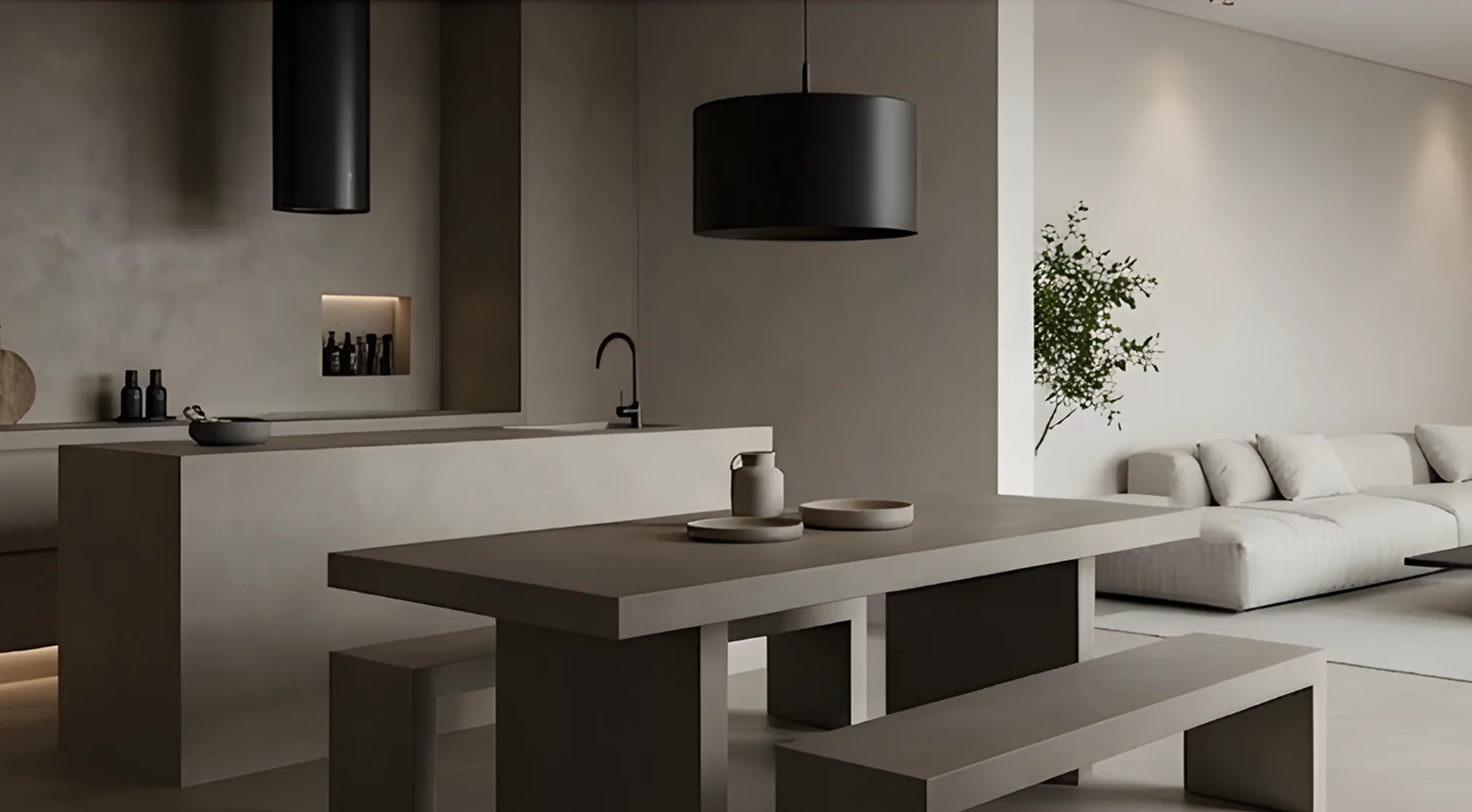 Modernes Wohnzimmer mit minimalistischem Design