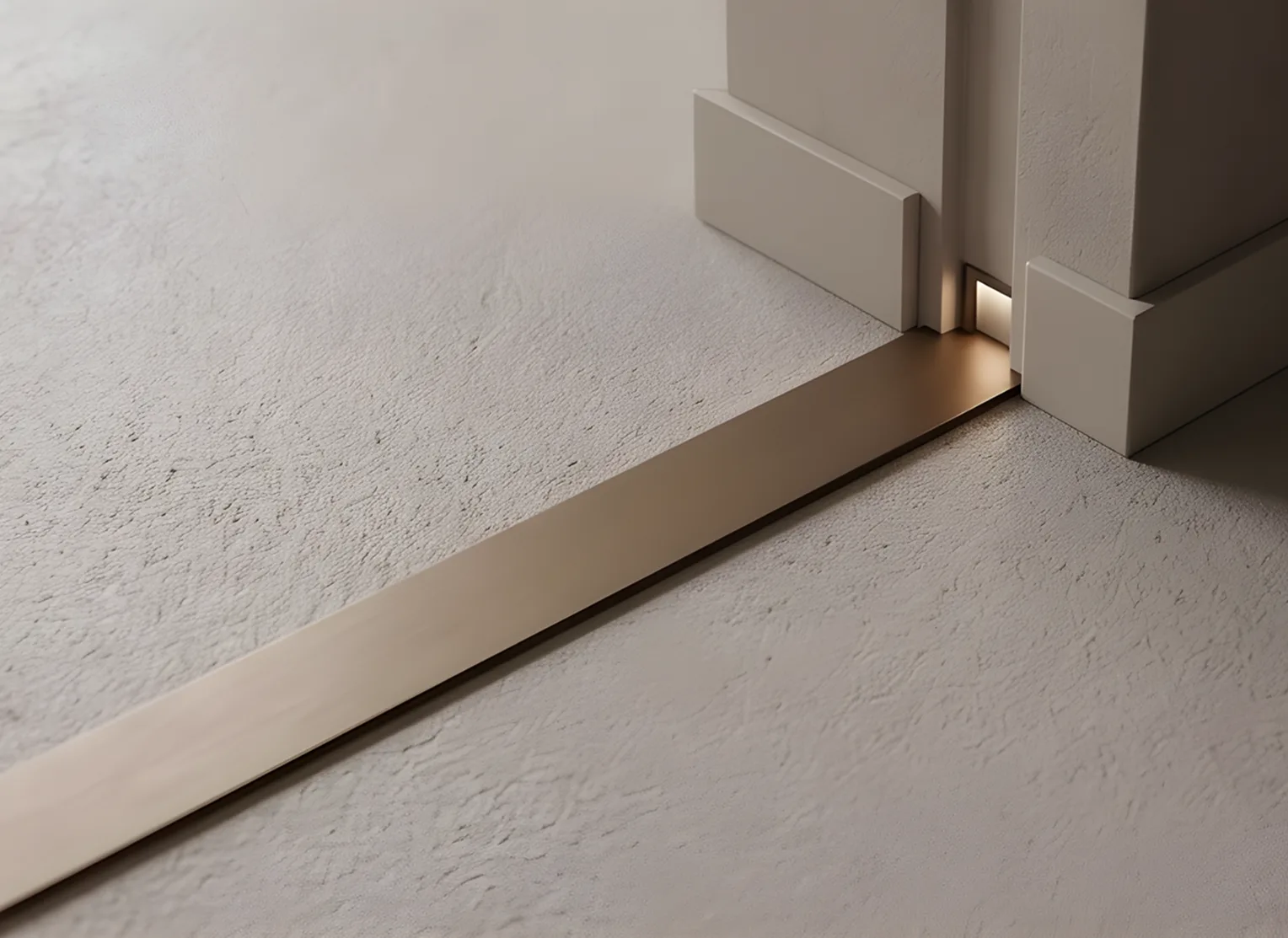 Fugenloser Boden mit eleganter Übergangslösung zwischen Wand und Boden